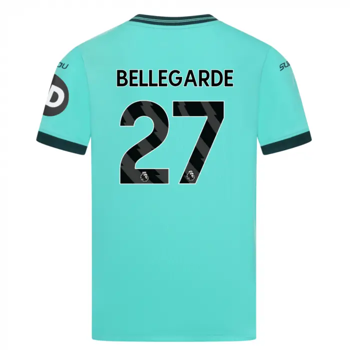 Wolverhampton Wanderers Shirt Store | 2025-26 Wolves Away Shirt – Junior BELLEGARDE 27 Collection Wolverhampton Wanderers Official Gear